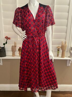 Kopal Adria Flutter Sleeve Wrap Dress